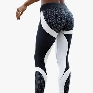 Black and White Geometric Women's Leggings
